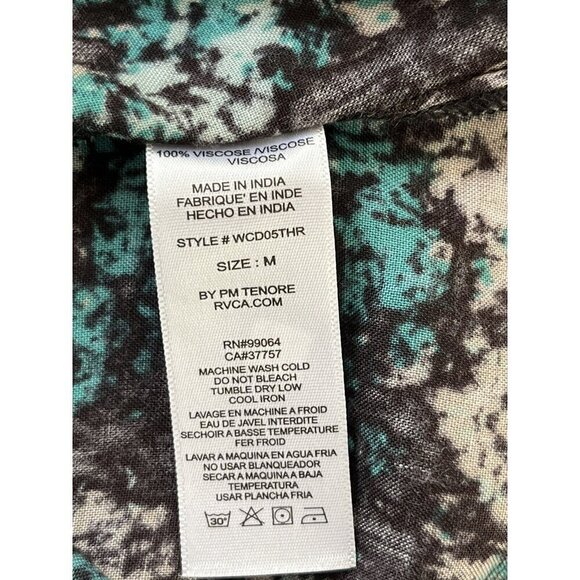 RVCA Womens Teal Rayon Thrilled Strappy Cutout Sleeveless Dress Size M - Picture 5 of 16